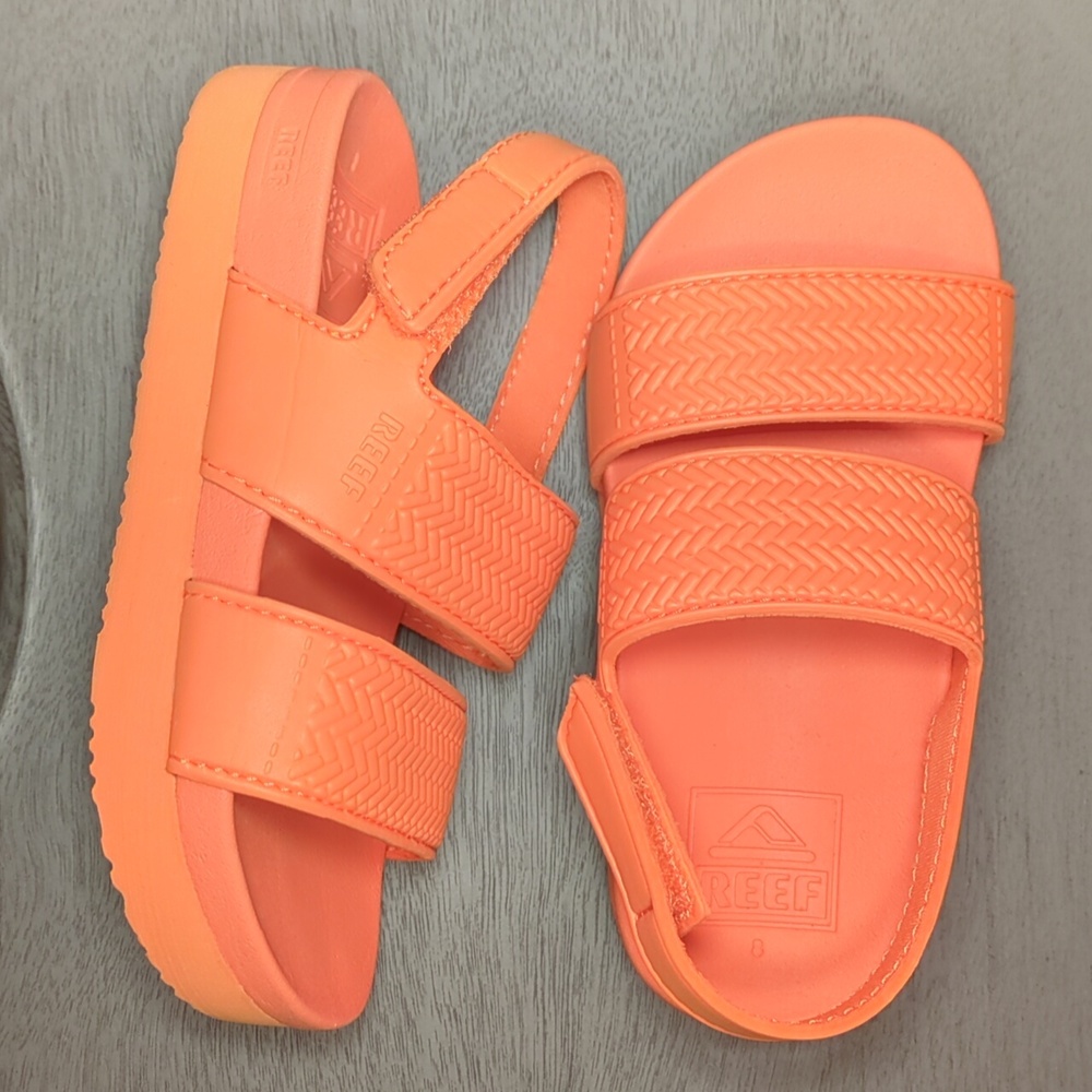 Reef Vibrant Orange Slides W/Back Strap